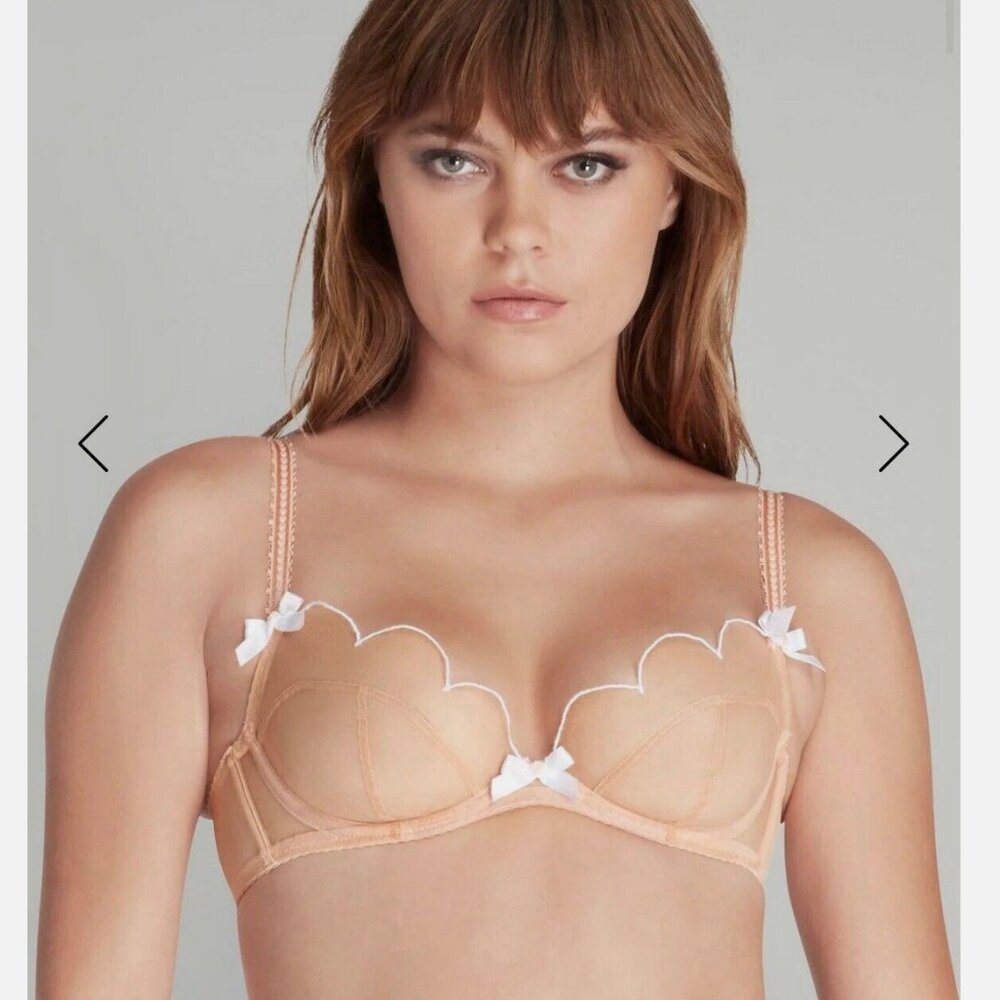 Agent Provocateur Lorna tulle bra 38DD Nude New